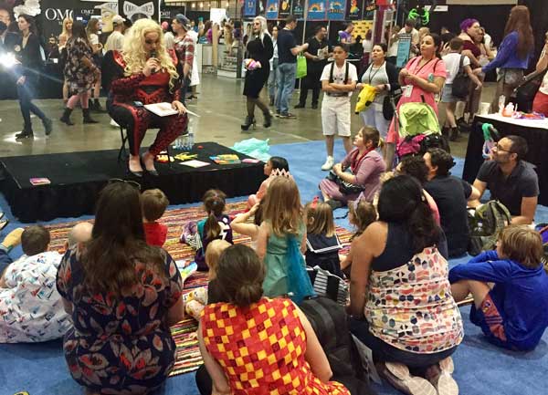 Drag Races's Eureka reads the children