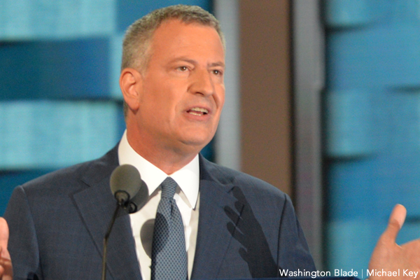 Bill de Blasio, gay news, Washington Blade