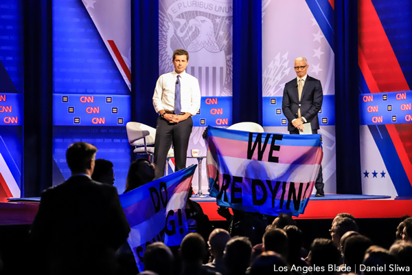 Pete_Buttigieg_at_HRC_Town_Hall_protested_insert_(c)_Los_Angeles_Blade_by_Daniel_Sliwa