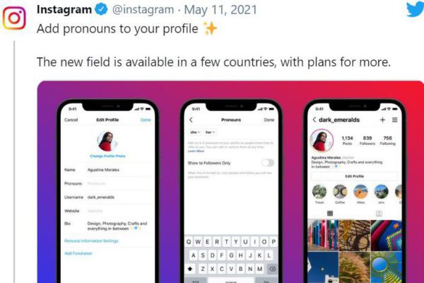Instagram pronouns Instagram Pronouns: