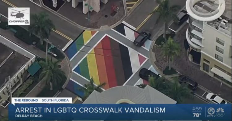 Police Arrest Trump Supporter For Felony Defacing Of A Pride Crosswalk