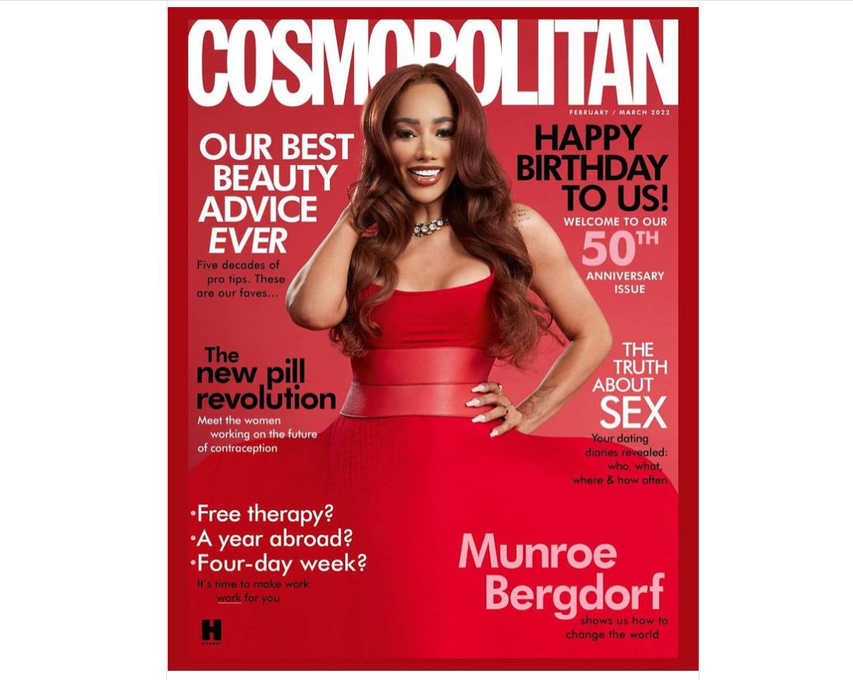 Out Trans Munroe Bergdorf is covergirl as Cosmopolitan UK celebrates 50