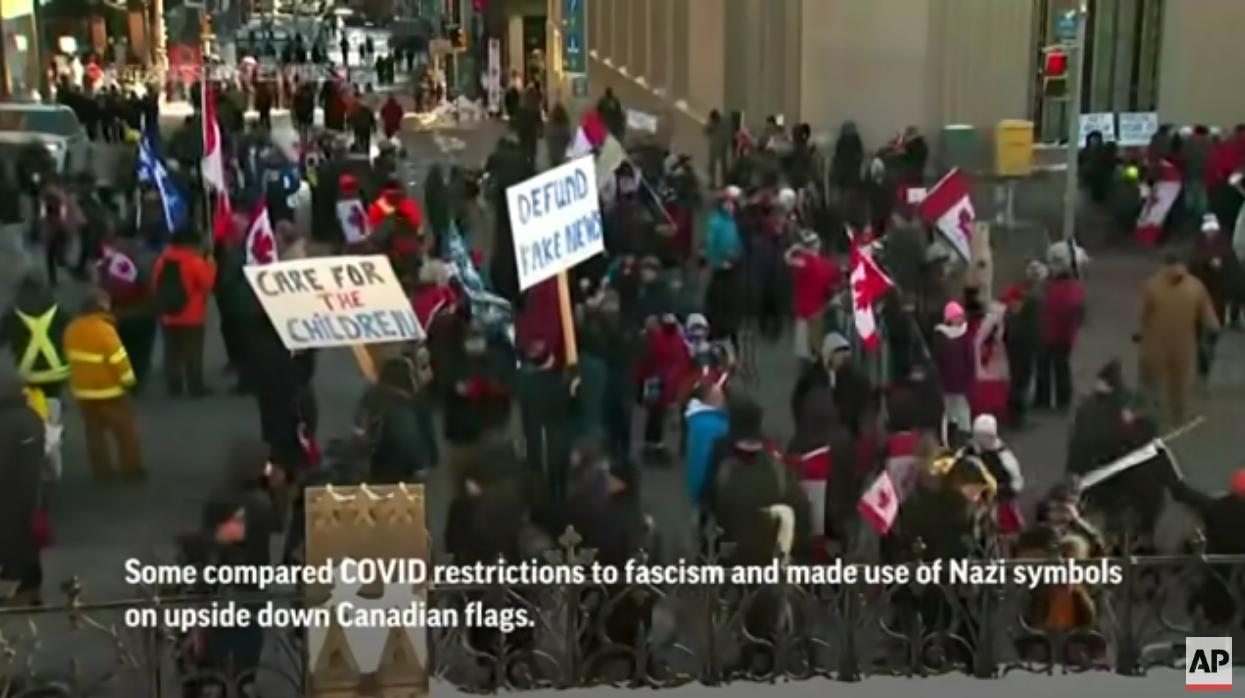 COVID protests in Canadian capital get violent and homo/transphobic