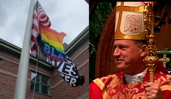 Bishop says school cannot be called Catholic anymore over its refusal to take down LGBTQ and BLM flags