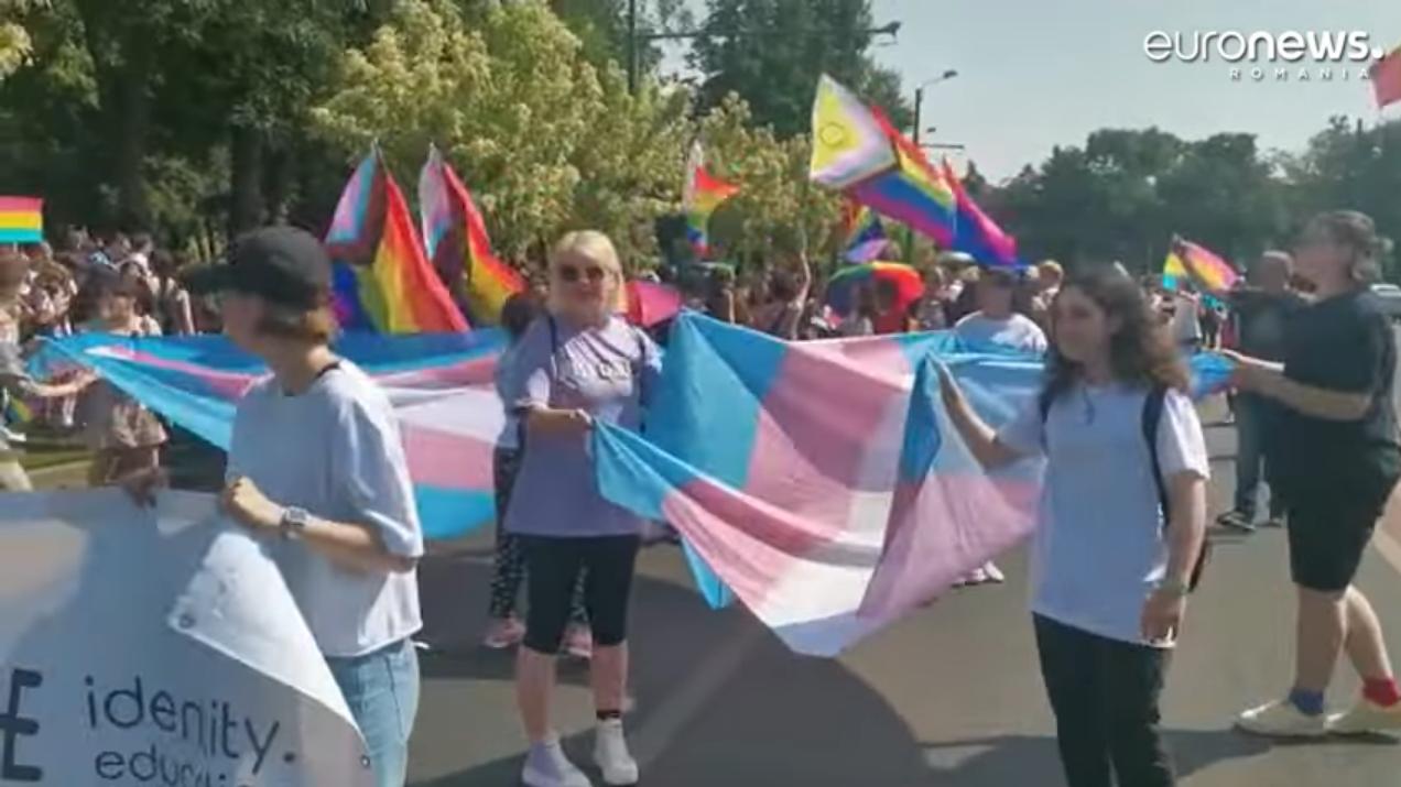 LGBTQ+ pride parade in Bucharest draws ten thousand plus people