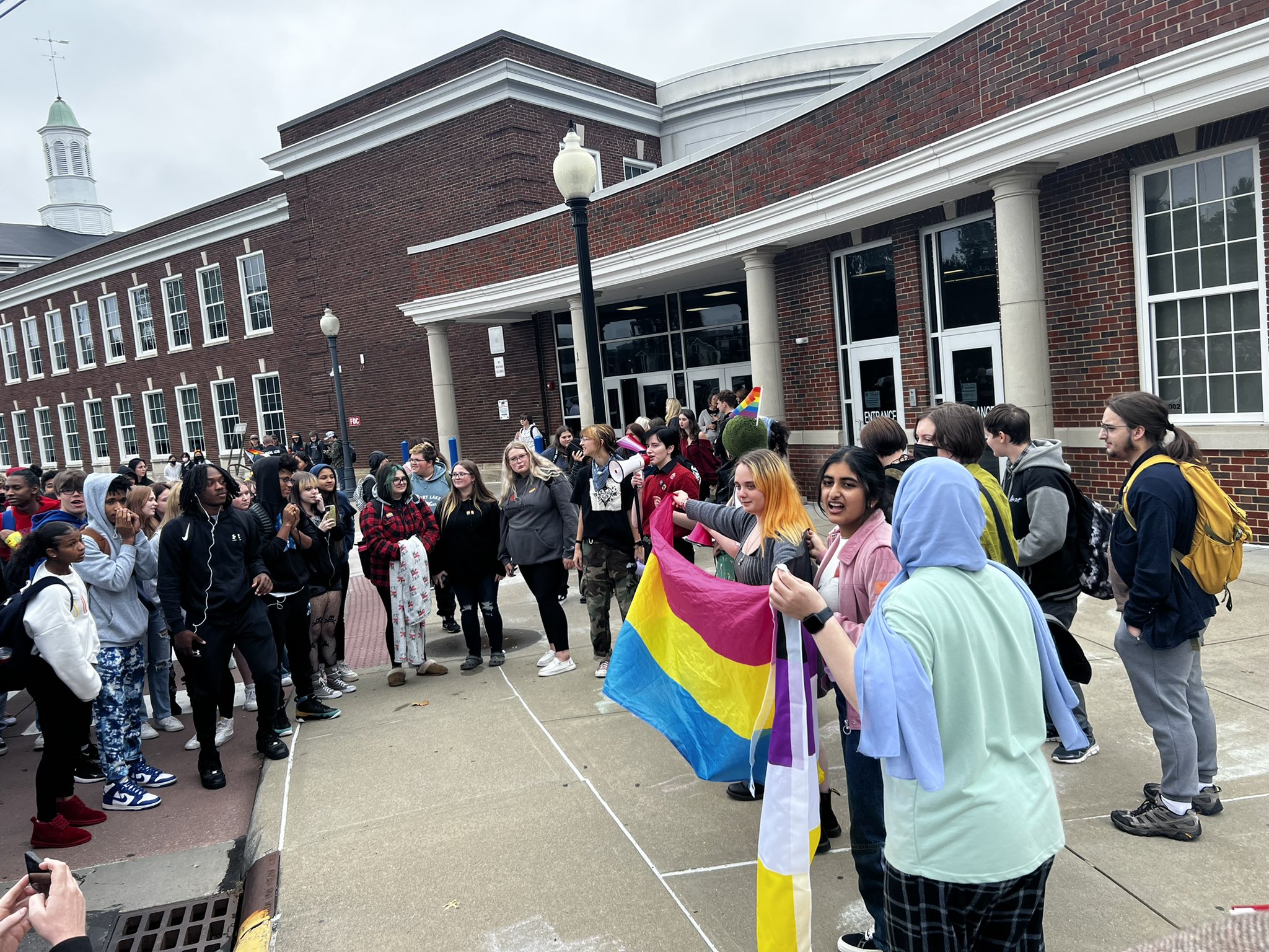 Students in West Virginia walk-out over classroom Pride flag picture
