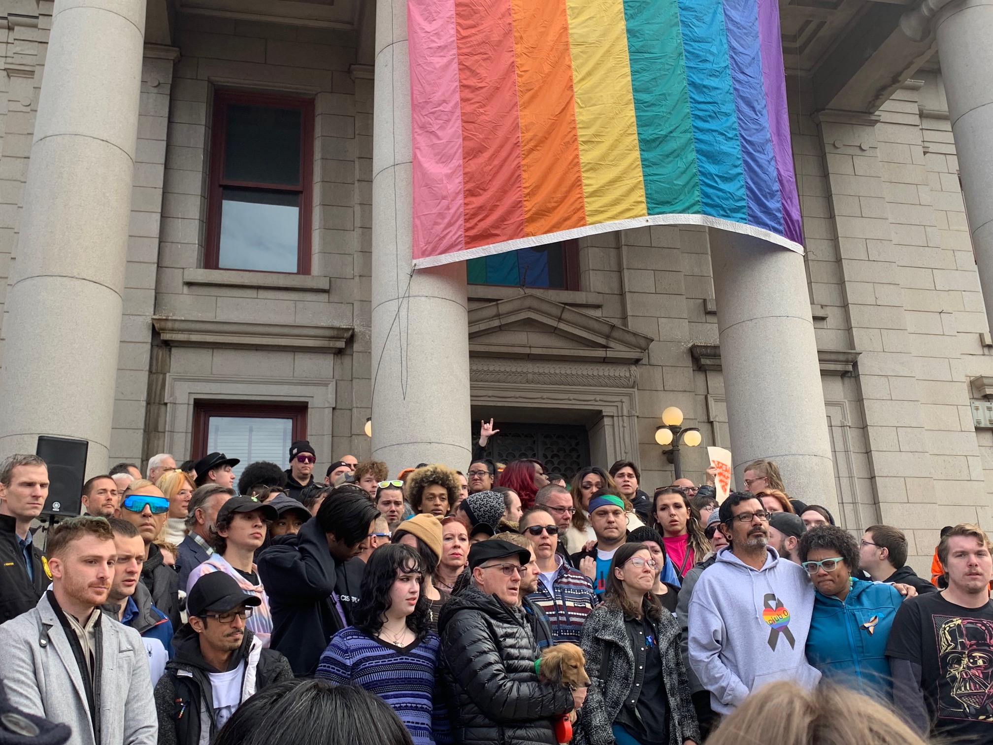 Club Q Family gathers at city hall in Colorado Springs