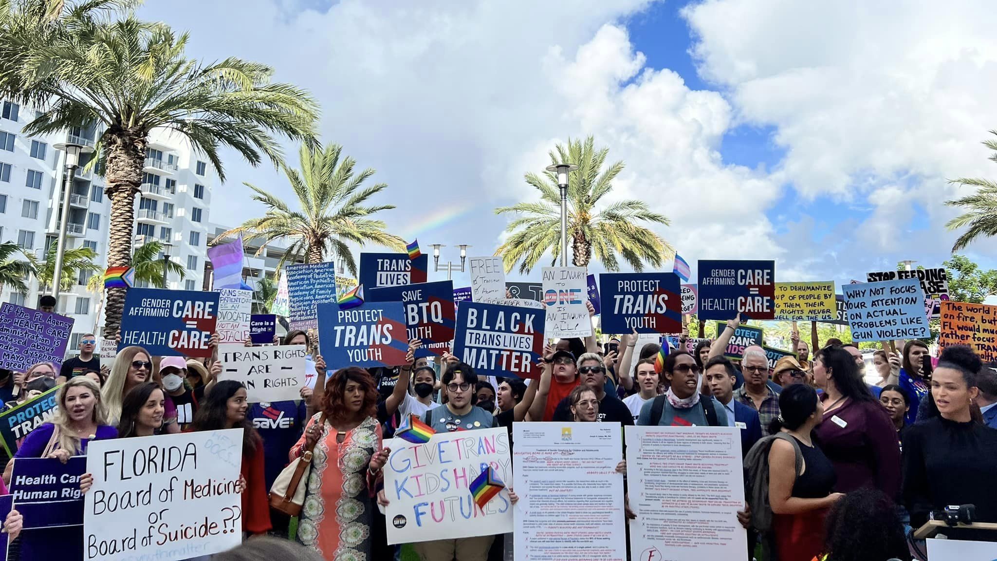 Trans Healthcare protest Aug 2022 FT Lauderdale