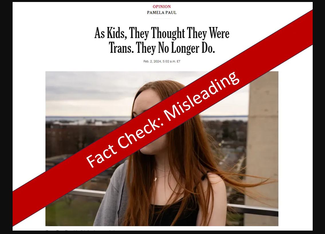Misleading NYT anti-trans article relies on pseudoscience