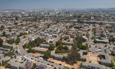 Aerial View of a Neighborhood in Los Angeles California