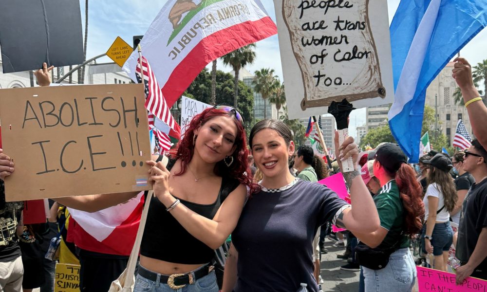 Arri and Rose Montoya protest pic