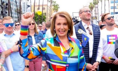 Nancy Pelosi marching