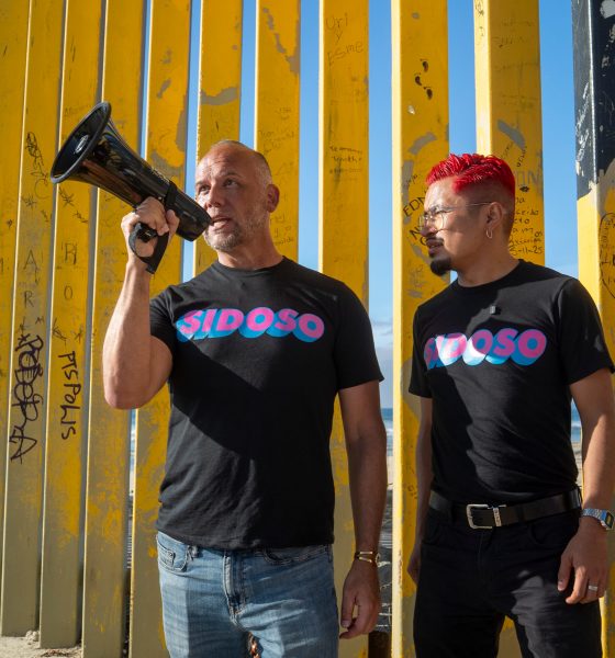 Alex Garner and Axel Bautista at MPact Global Action’s Besoton Sidoso Internacional _ International HIV Kiss-In