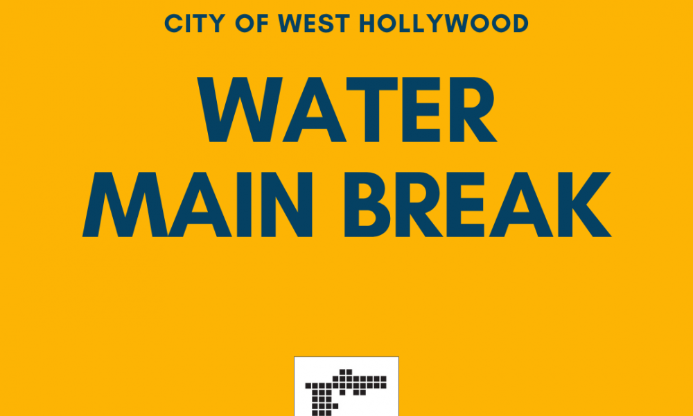 Weho City water main break