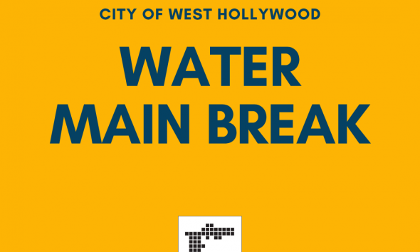 Weho City water main break