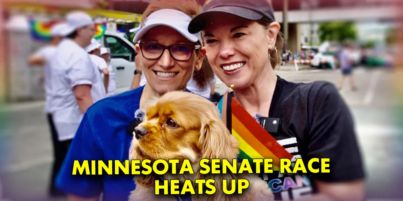 Rep. Angie Craig with wife Cheryl Greene at Twin Cities Pride; June 29, 2026 (Photo via Angie Craig for Minnesota)